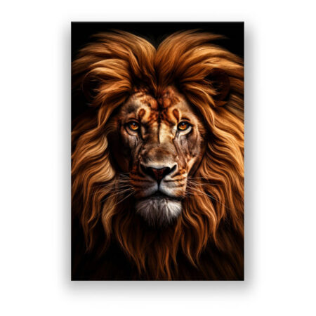 Tier Porträt eines Löwen, unglaublich schönes Tier, beeindruckendes Modern Art Wandbild