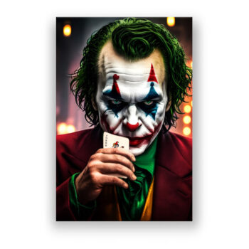Abstraktes Joker-Porträt, Batman-Film, Marvel Abstrakte Kunst Wandbild