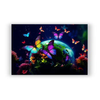Butterfly-Planet Fantasie Wandbild