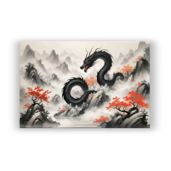 Dragon Painting Abstrakte Kunst Wandbild