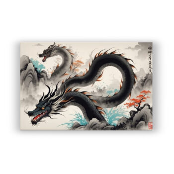 Chinese Dragon Painting Abstrakte Kunst Wandbild