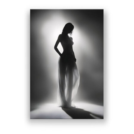 Silhouette einer Frau Fotografie Wandbild