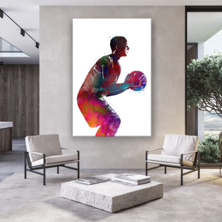 Basketballspieler 5 Modern Art Wandbild