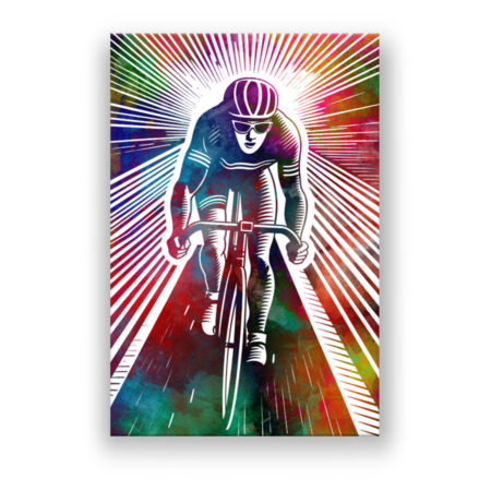 Radfahrer Modern Art Wandbild