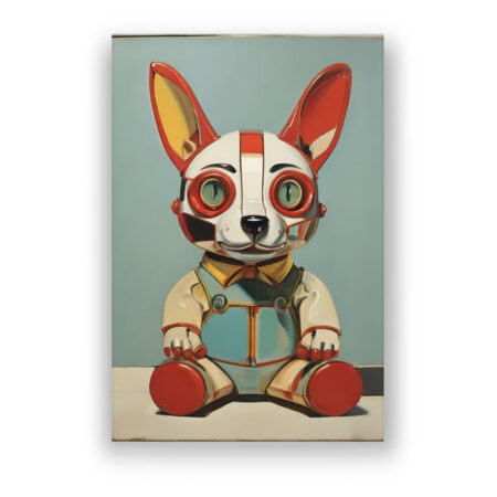 Tin Toy – Mechanischer Hund Kinderzimmer Wandbild