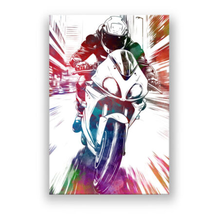 Motorradfahrer sport 2 Minimalistische Kunst Wandbild