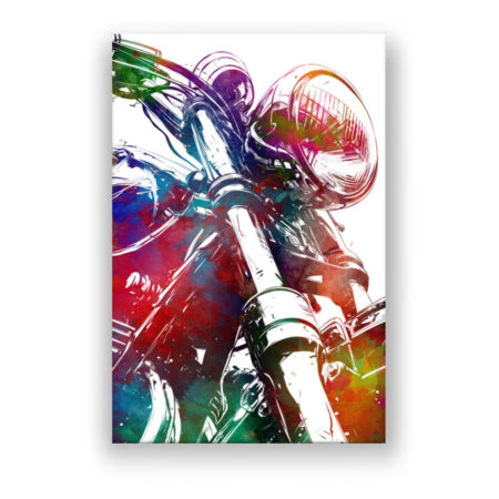 Motorradfahrer sport 6 Minimalistische Kunst Wandbild