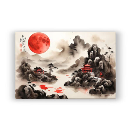Traditional Chinese Ink Painting 6 Abstrakte Kunst Wandbild