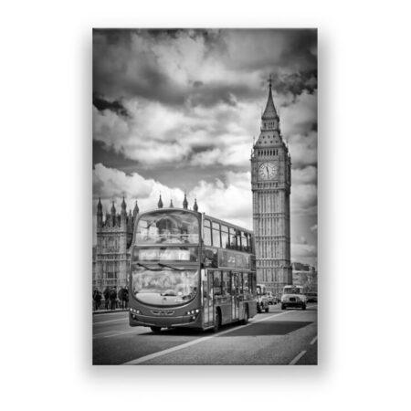 LONDON Houses of Parliament und Verkehr Fotografie Wandbild