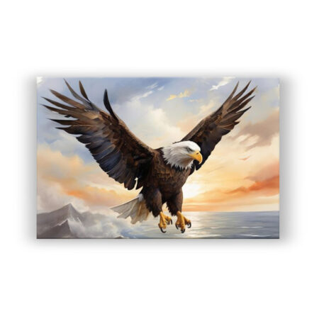 Bald Eagle Brush Painting 4 Landschaft Wandbild