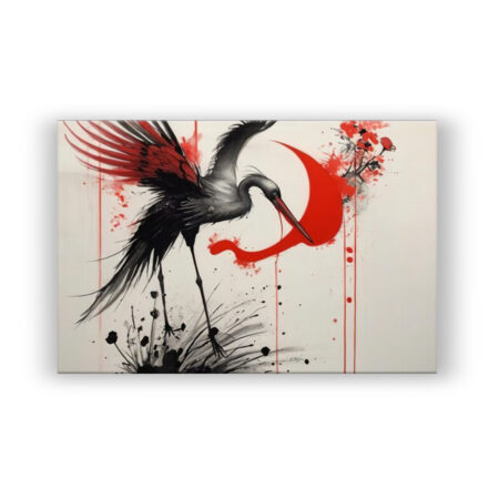 Chinese Crane Painting 1 Japanisch & Asiatisch Wandbild
