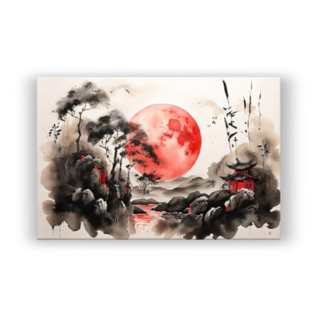 Traditional Chinese Ink Painting 1 Abstrakte Kunst Wandbild