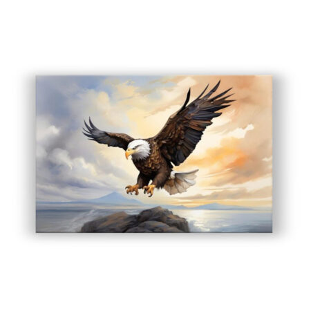 Bald Eagle Brush Painting 2 Landschaft Wandbild