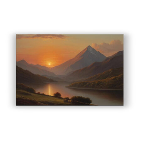 Mountain Sunset 10 Abstrakte Kunst Wandbild