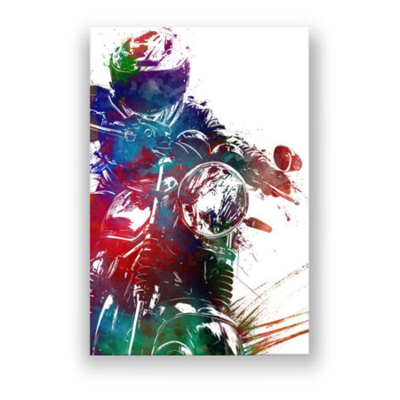Motorradfahrer sport 1 Minimalistische Kunst Wandbild