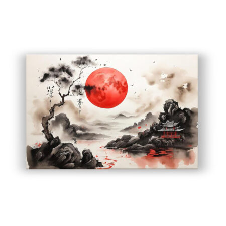 Traditional Chinese Ink Painting 4 Abstrakte Kunst Wandbild
