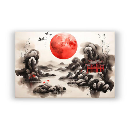 Traditional Chinese Ink Painting 3 Japanisch & Asiatisch Wandbild