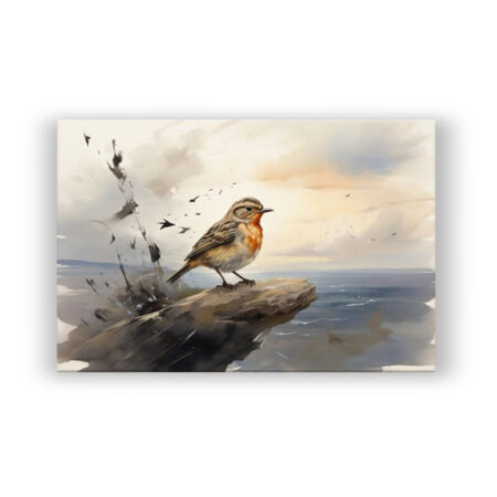 Little Bird Brush Painting 1 Fotografie Wandbild
