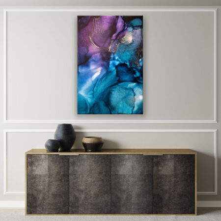 Blue Morning Abstrakte Kunst Wandbild