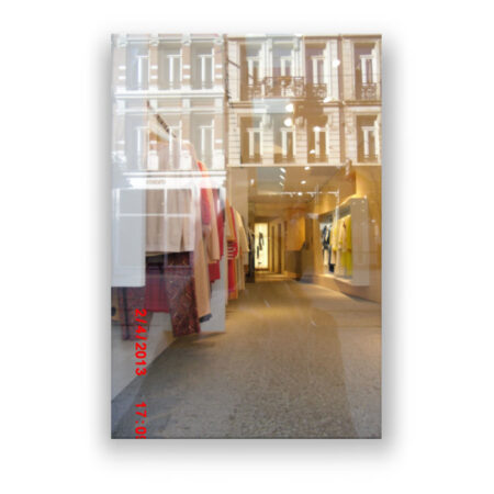 Schaufenster Spiegelung in Antwerpen retro Fotografie Wandbild