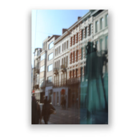 Schaufenster Spiegelung in Antwerpen retro Fotografie Wandbild