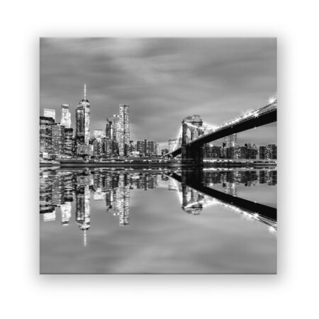 Spiegelung von Downtown New York (Digital Art) Fotografie Wandbild