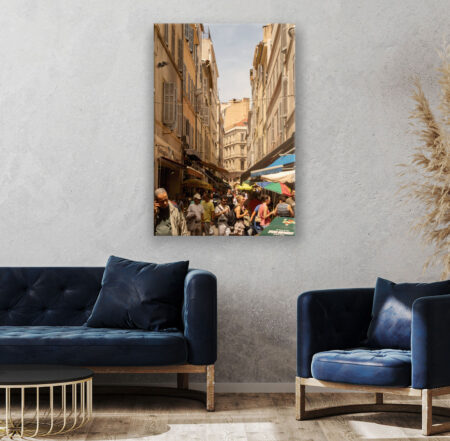 Treiben in Marseille Fotografie Wandbild
