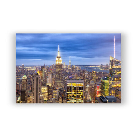 Skyline New York Citys bei Nacht Fotografie Wandbild