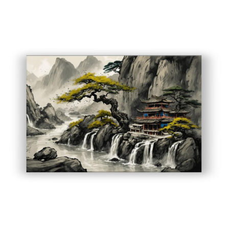 TRADITIONAL CHINESE PAINTING – LANDSCAPE Japanisch & Asiatisch Wandbild