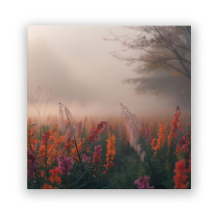 Flower Field in the Morning Fotografie Wandbild