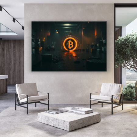 BITCOIN ERA Futuristisch Wandbild