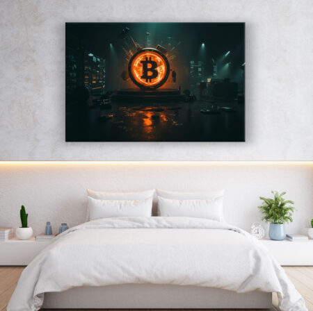 BITCOIN FUTURE Futuristisch Wandbild