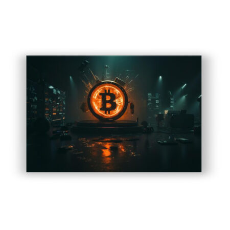 BITCOIN FUTURE Futuristisch Wandbild