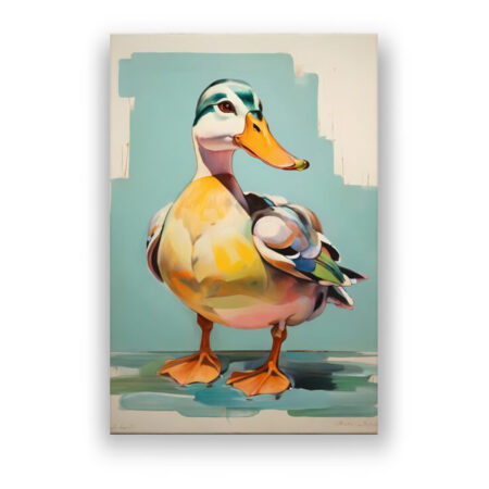 Ente – Gemalt im Vintagestil Natur Wandbild