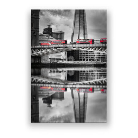 die roten busse von london Fotografie Wandbild