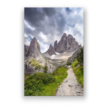 Wanderpfad in den Dolomiten Fotografie Wandbild