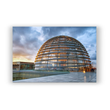 Der Reichstag in Berlin im Sonnenuntergang Fotografie Wandbild