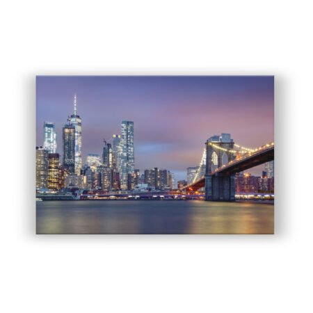 skyline von new york city in der dämmerung Fotografie Wandbild