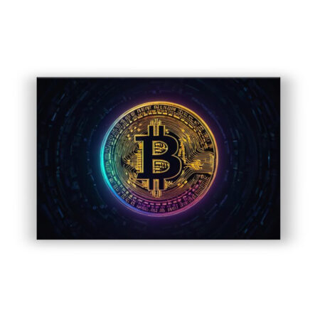 BITCOIN REVOLUTION v1 Abstrakte Kunst Wandbild