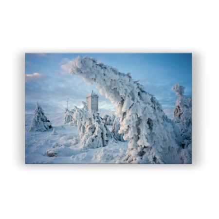 Winter auf dem Brocken im Harz Fotografie Wandbild