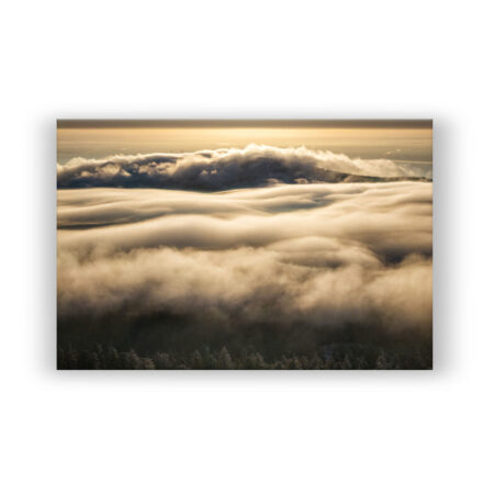 goldener Sonnenaufgang im Taunus, Deutschland Fotografie Wandbild