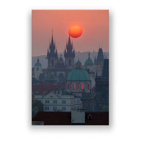 Prag – Sonnenaufgang über der Altstadt Fotografie Wandbild