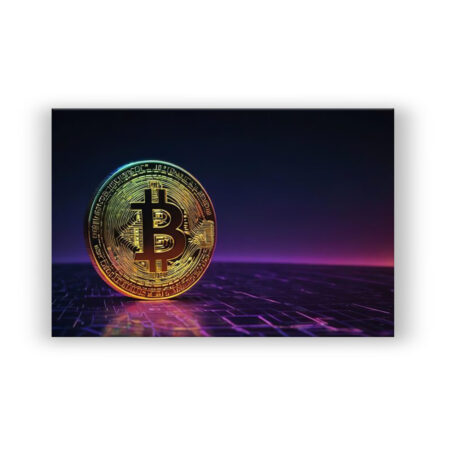 BITCOIN REVOLUTION v3 Abstrakte Kunst Wandbild