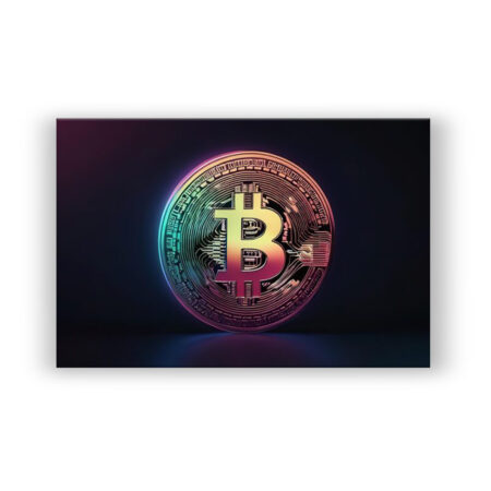 BITCOIN REVOLUTION v2 Abstrakte Kunst Wandbild