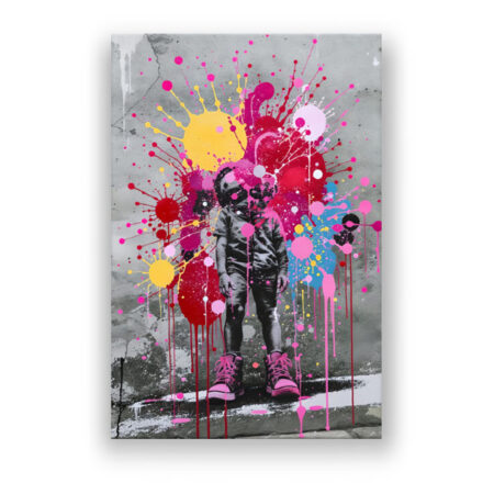 Banksy-Kind Schlafzimmer Wandbild
