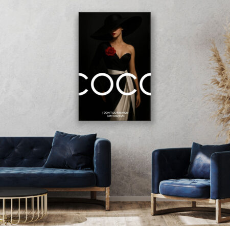 LUXUS COCO FRAU, MODERN KUNST Human Art Wandbild