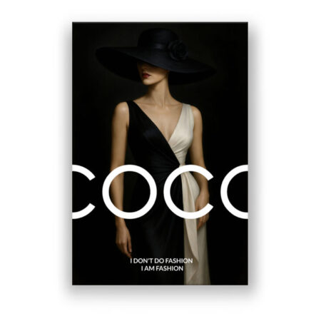 LUXUS COCO FRAU, MODERN KUNST Luxus Wandbild