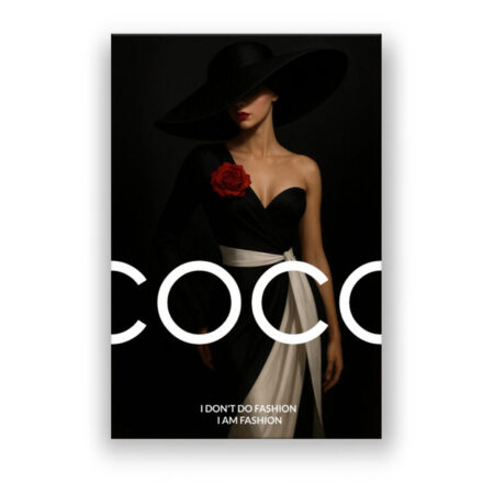 LUXUS COCO FRAU, MODERN KUNST Human Art Wandbild