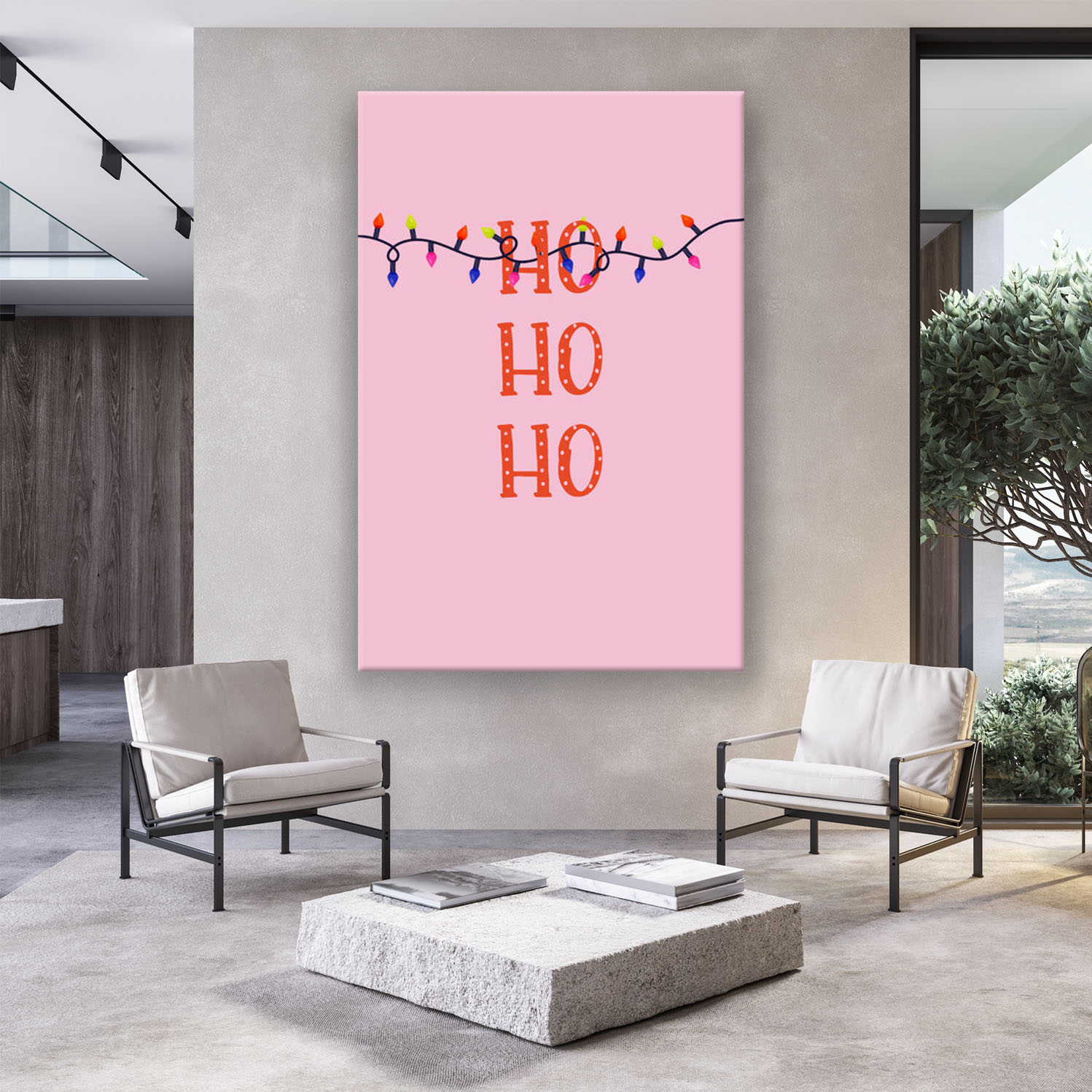 Ho Ho Ho Christmas Light Wandbild ArtIsGreat Ho Ho Ho Christmas Light Comic Wandbild